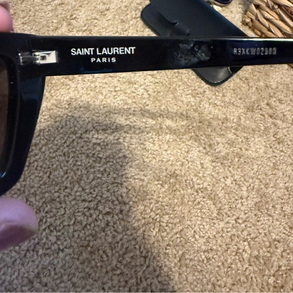 Yves Saint Lauren Mica Black Cat-Eye Sunglasses with Case - Picture 3 of 4